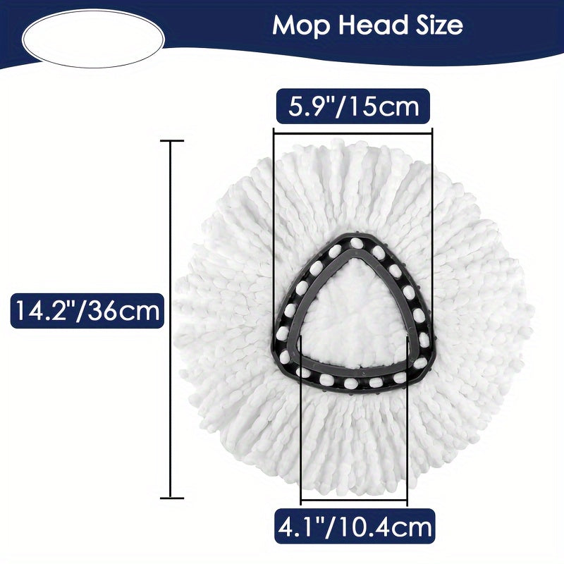 Eng yaxshi tanlov: Ocedar EasyWring mopi uchun 4 ta spin mop almashtirish boshliqlari to'plami - Mikrofiberga mos boshliqlar