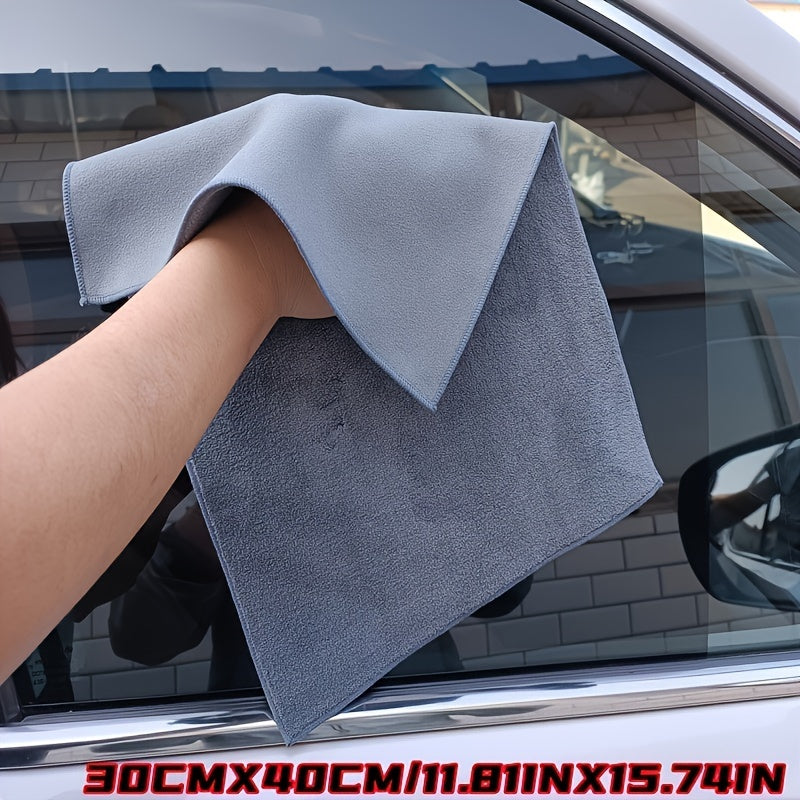 1 pc Ultra-Absorbent Microfiber Car Towel in 4 sizes (20x30cm to 60x30cm) for detailing, polishing, and cleaning. Ideal for vehicle paint, glass, faux leather seats, cushion storage bags.