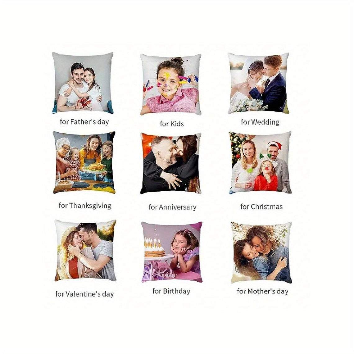 Personalized photo pillowcase made from soft polyester with a zip closure, easily machine washable. Ideal for adding a personal touch to your home decor or giving as a thoughtful gift for anniversaries and special occasions.