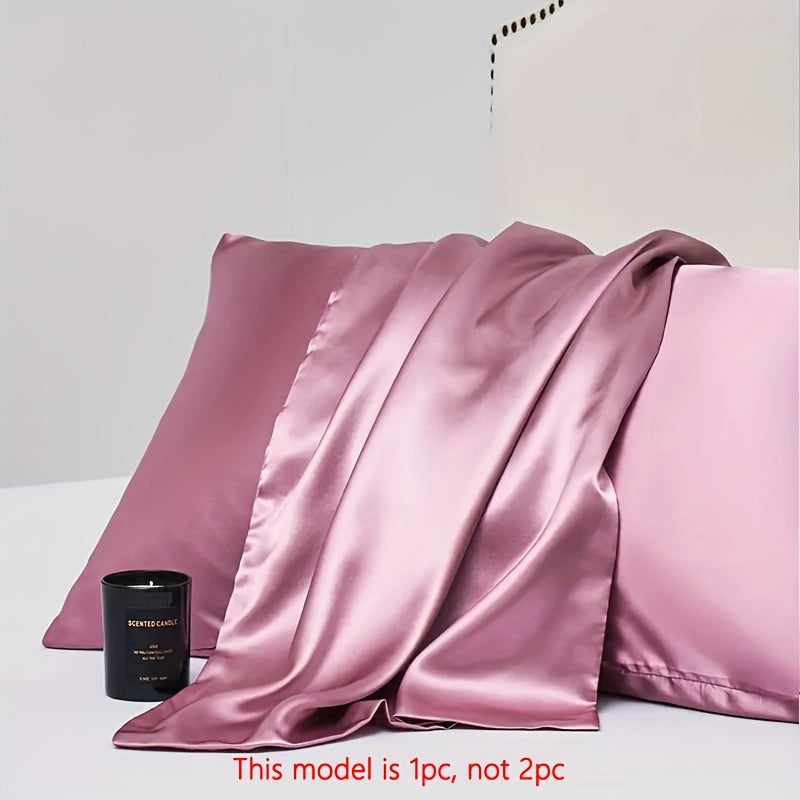 Upgrade your bedroom or living room sofa with a luxurious Soft Satin Pillowcase - Pillow insert not included. Enhance both comfort and style with this chic addition.