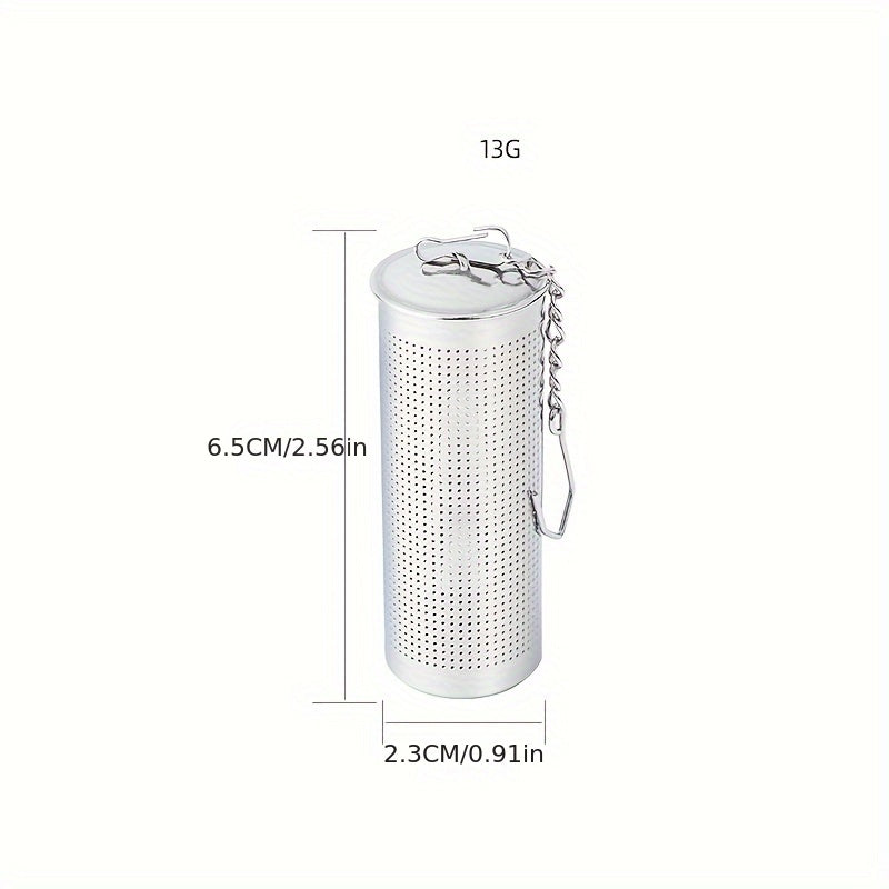 Stainless Steel Tea Strainer - Creative Cylinder Design for Brewing, Perfect for Tea Art and Hotel Use