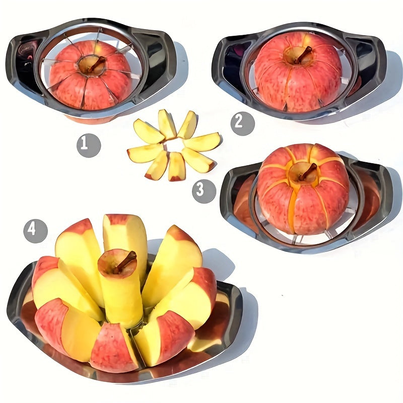 Apple Slicer & Corer made of Stainless Steel - A Durable Kitchen Tool for Precisely Cut Fruits, Great for Home and Dormitory Cooking