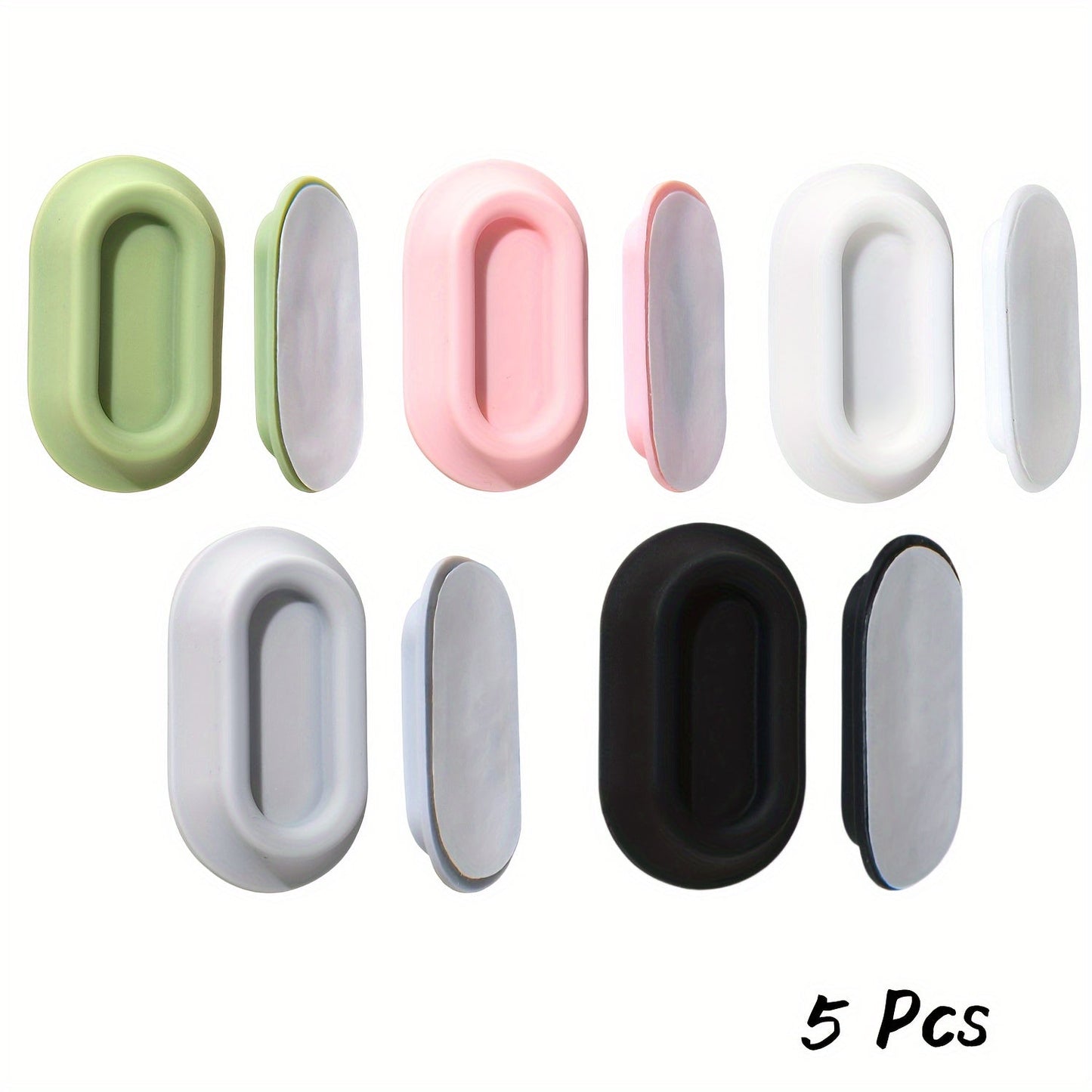 Circular magnetic remote control brackets available in sets of 2, 5, or 10. This casual style silicone wall-mounted hook is practical and features anti-slip strong adhesive, eliminating the need for drilling.