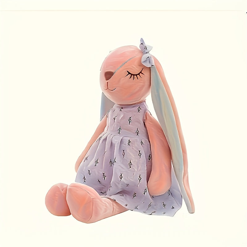 1pc Preppy Style Anime Bunny Doll, Soft Polyester, Lightweight Cartoon Pillow, Dry Clean Only, Great Easter Gift