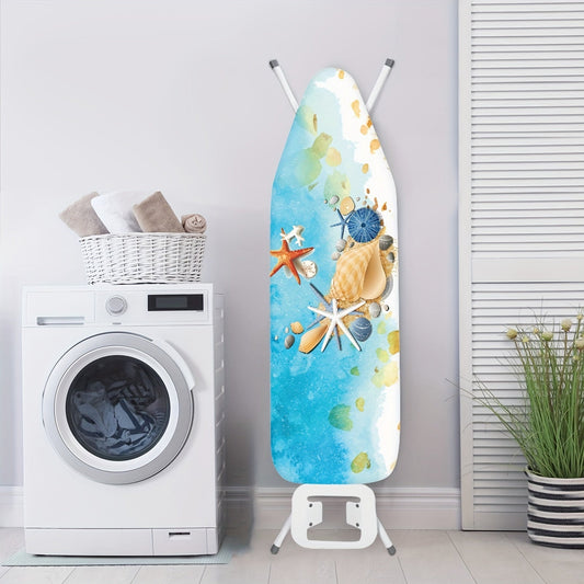 Ocean Sea Style Beach Starfish Pattern Ironing Board Cover, 1 Piece, High-Temperature and Scorch Resistant, Dustproof Clear Cover, Suitable for Laundry, Toggery Clothing Store, and Home Supplies, Iron Pad Covers Included