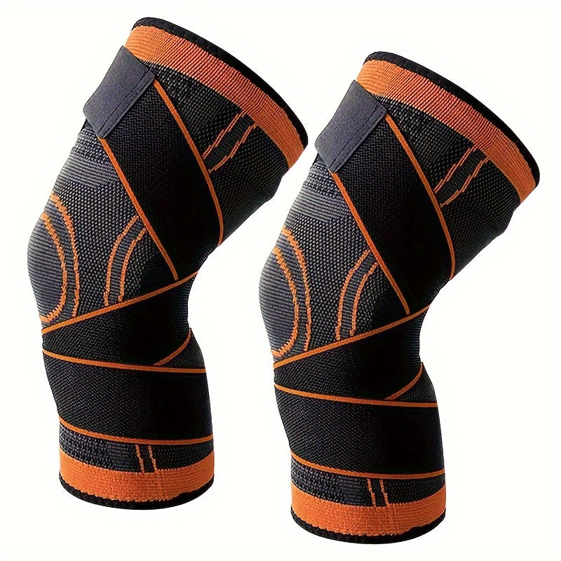 Get 2-Pack Knee Support Braces for Running, Cycling, and Exercise. Order one size up for best fit.