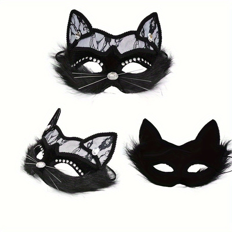 Get ready to stand out with this exotic animal cat mask! Made from PVC material, this embossed, non-stretch face covering is perfect for parties, Halloween, costume events, and cosplay. It's easy to clean with hand wash or dry cleaning, making it a