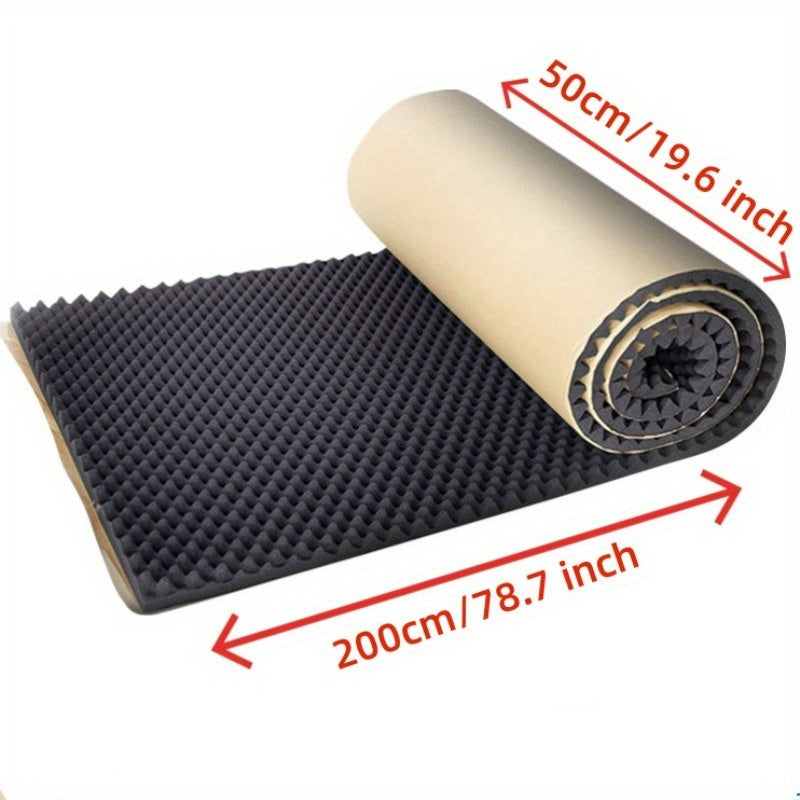 1pc High-Density Acoustic Foam with Self-Adhesive Soundproofing Panel and Wave Design Sponge Rubber for Indoor Acoustical Treatment, providing Premium Noise Reduction for Home Theaters &