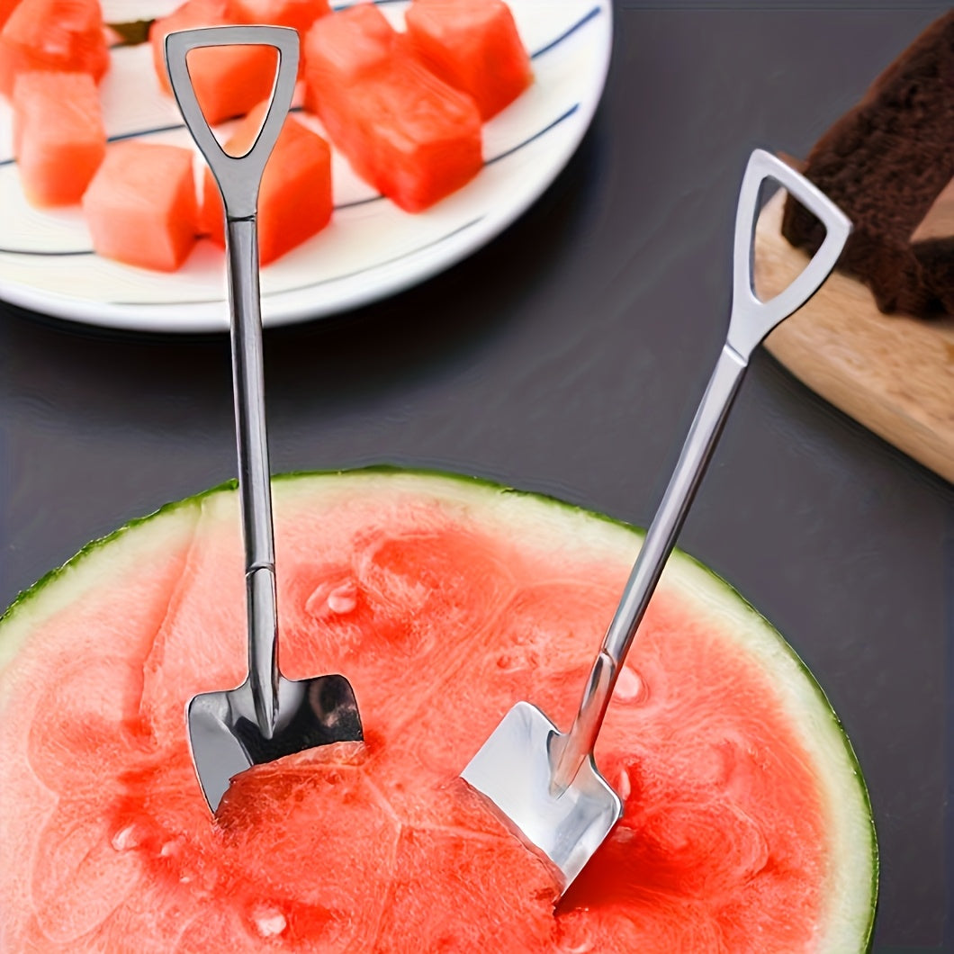 Set of 4 stainless steel melon ballers for watermelon, dessert, and ice cream