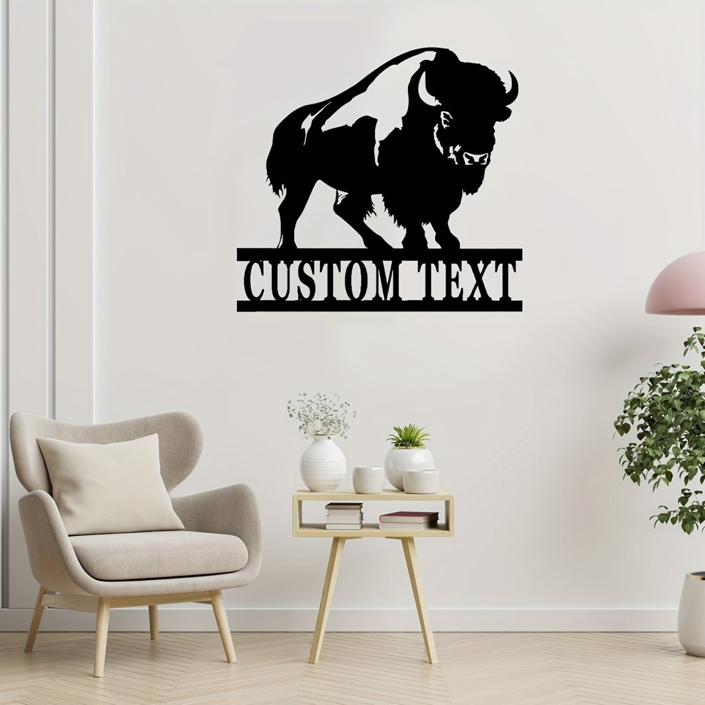 Bring a Personal Touch to Your Space with our Customizable Buffalo Metal Sign. Perfect for Bison Ranches, Hunting Lodges, and Farmhouse Decor. This Metal Wildlife Silhouette is Crafted for Ages 14 and Up, Adding an Artistic Touch to Your Home.