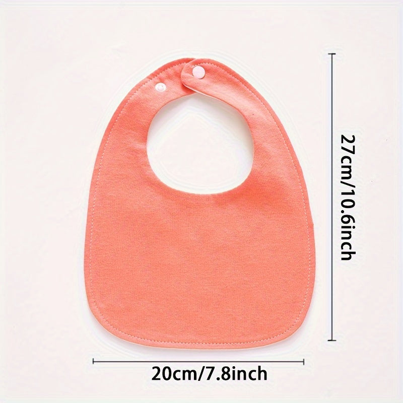 Soft U-shaped adjustable waterproof bibs made of cotton for drooling, ideal for feeding at home and on the go.