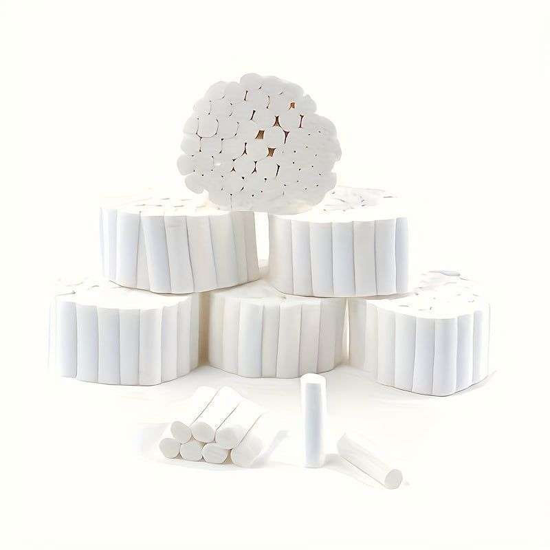 1000/200/100/50pcs Disposable Dental Cotton Rolls, absorbent for mouth and nose.