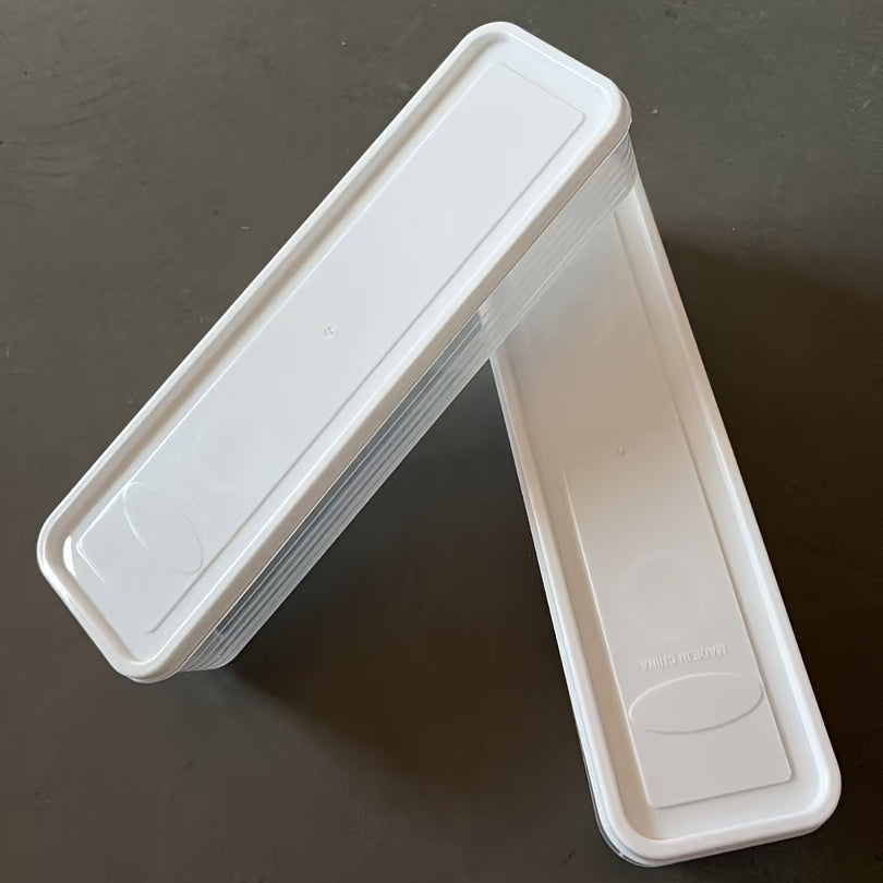 Durable two-part plastic container keeps vegetables fresh in the refrigerator without batteries. Ideal for storing items like coriander, green onions, mint, and more.