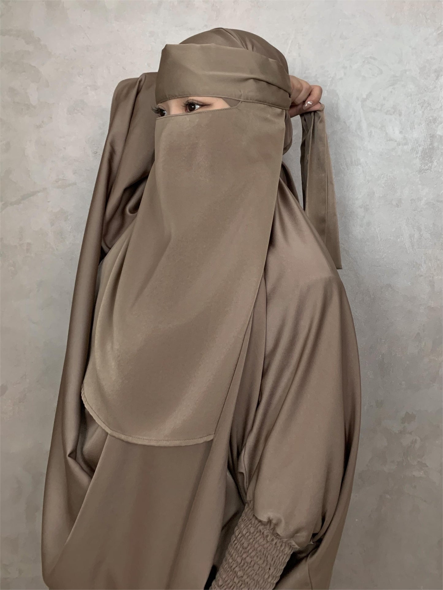 Free Size Modesty Dress with Attached Niqab