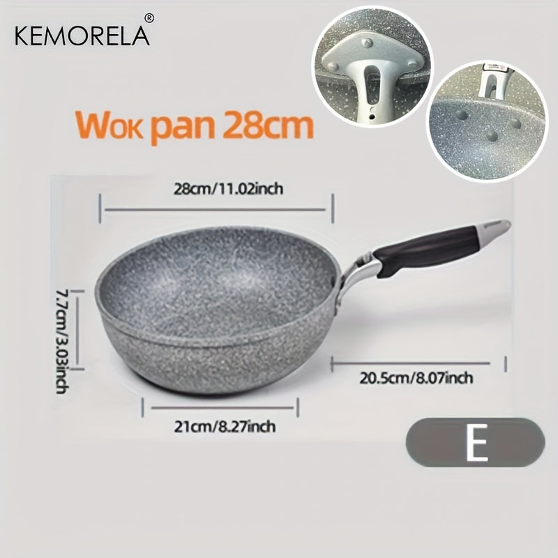 Durable non-stick frying pan suitable for use on induction cookers, gas stoves - perfect for cooking pancakes and eggs. Made of high-quality materials, this skillet cauldron is a versatile addition to your kitchenware collection.