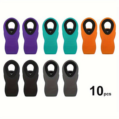 6/10/12pcs Food Bag Sealing Clip Set with Magnetic Refrigerator Storage, Household Reusable Airtight Clips for Plastic and Snack Bags, Kitchen Organizers and Accessories for Durable Storage.