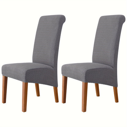 Jacquard high back dining chair slipcovers in sets of 2 or 4 for home or office use.