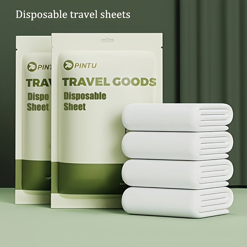 1 piece of individually packaged disposable bed sheets, made with simple and thick material that is reusable. Perfect for hotels, travel, family trips, business trips, and for allergy-proofing your bed.