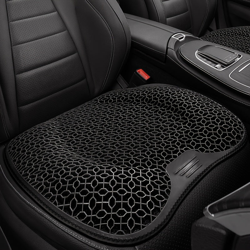 Gel seat cushion with honeycomb design for cool, comfortable and supportive seating