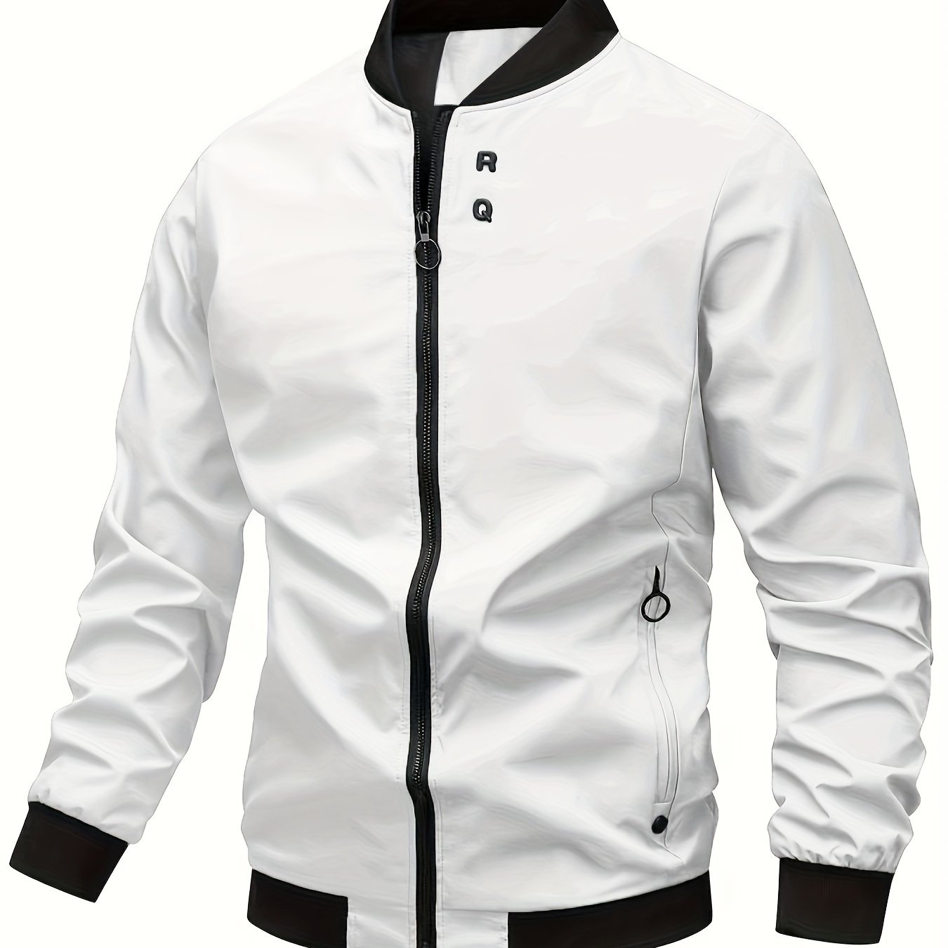 Classic Lightweight Windbreaker Jacket with Zipper Pocket