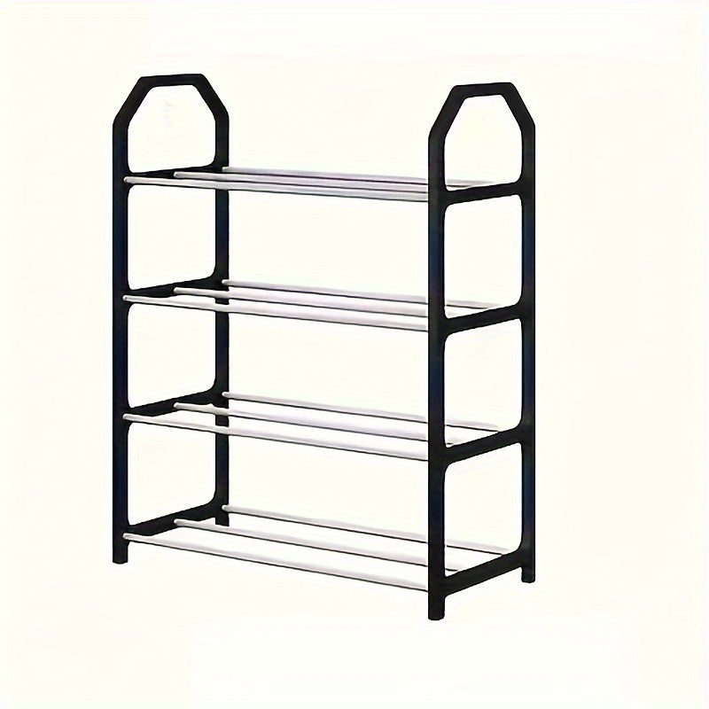 Bestselling 4-Tier Stainless Steel Shoe Rack, Standalone Organizer for Entryway and Hallway, Simple Assembly Space-Optimizing Shoe Storage Solution