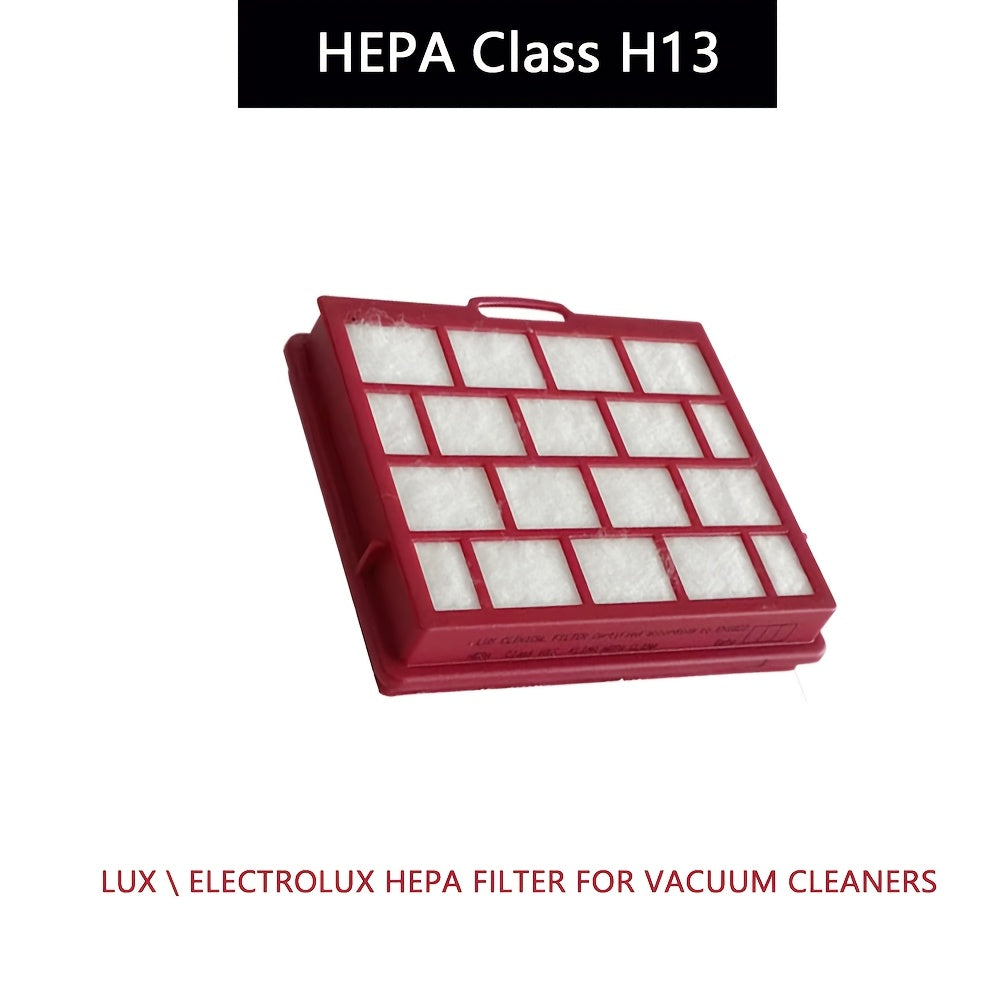 Один фильтр One Lux Clinical HEPA класса H13 в удобной упаковке, разработанный для пылесосов Electrolux Lux, с высокоэффективной фильтрацией частиц воздуха и компонентами из пенопласта и пластика.