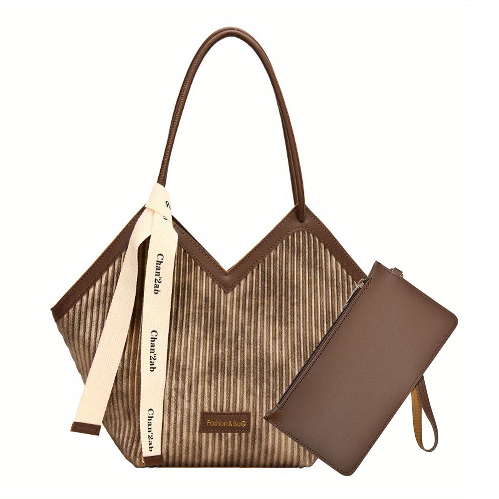 Chic faux leather tote bag for work with trendy design and large capacity.