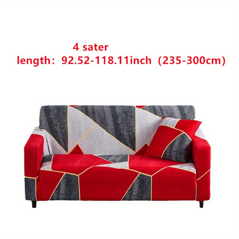 Spandex sofa cover stretches to fit 1-4 seaters, recliner chairs. Classic design, machine washable for living room décor.