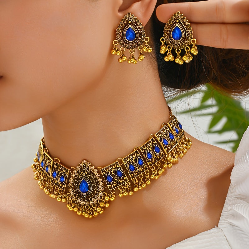 Take a trip down memory lane with this elegant Peacock Jewelry Set featuring dazzling Rhinestones - includes a stunning Necklace and Earrings set for women, ideal for special occasions and thoughtful gifts