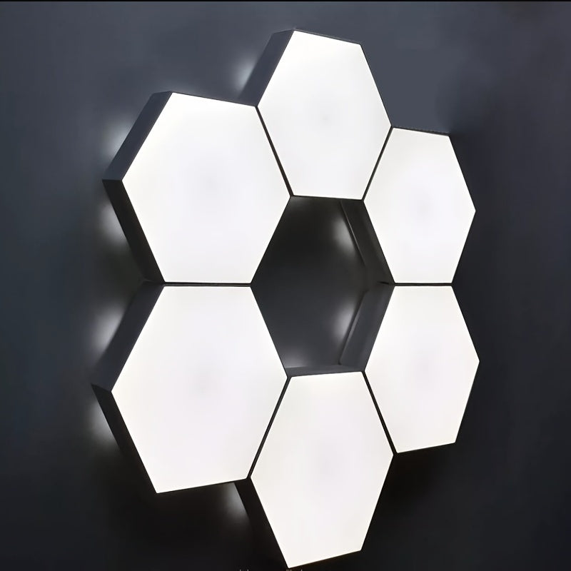 Touch control hexagonal LED wall light with touch night light, energy efficient and easy to use.