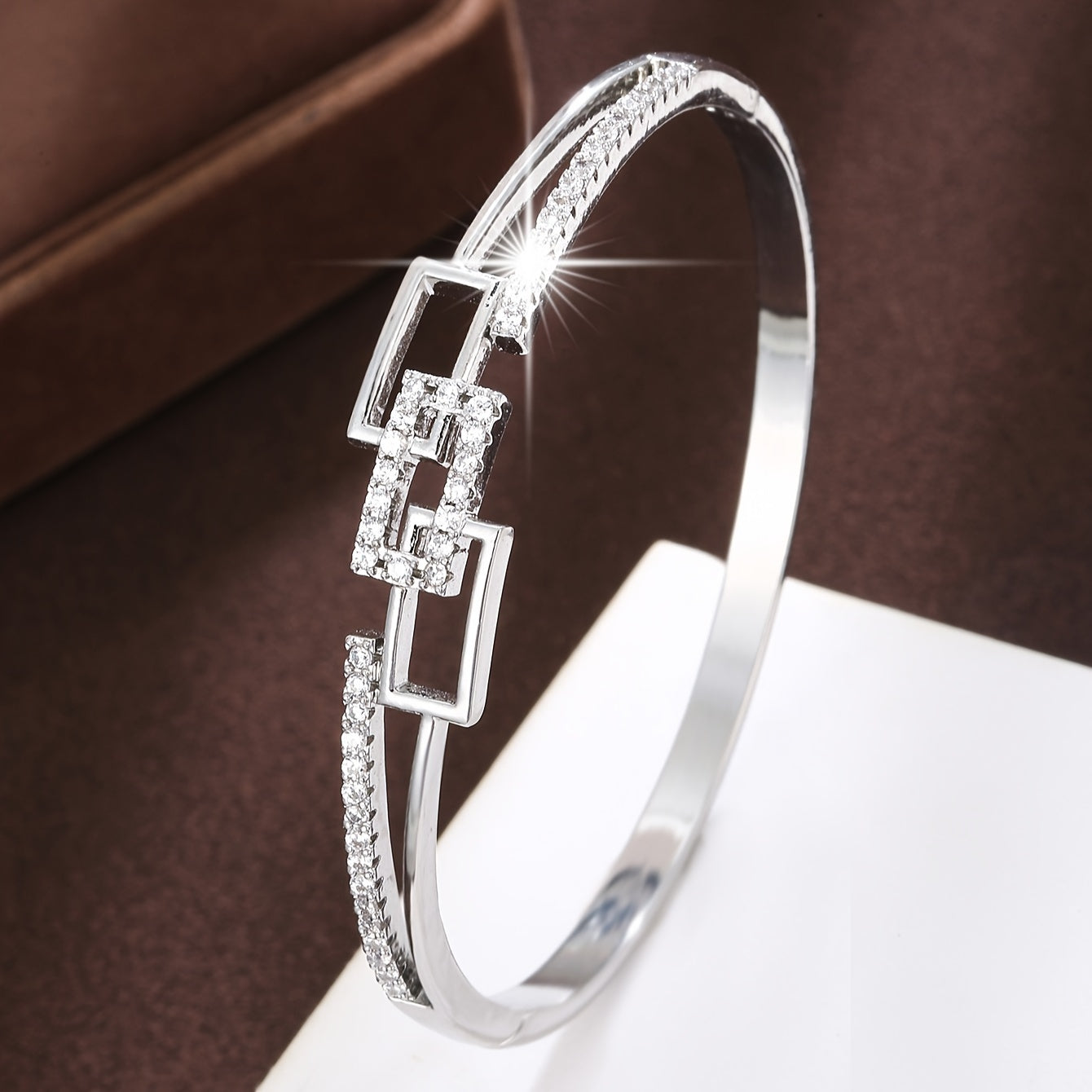 Elegant Zirconia Inlaid Bracelet Inspired by Korean Minimalism - Perfect Mother's Day Present