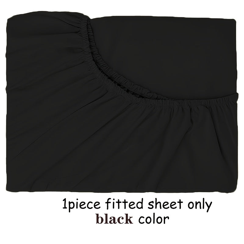 High-end 100% Microfiber Fitted Sheet with 35.56cm Deep Pockets, Elasticized Corners for Secure Fit, Machine Washable, Fade-Resistant Dark Gray - Perfect for Hotel and Home Full Size Beds