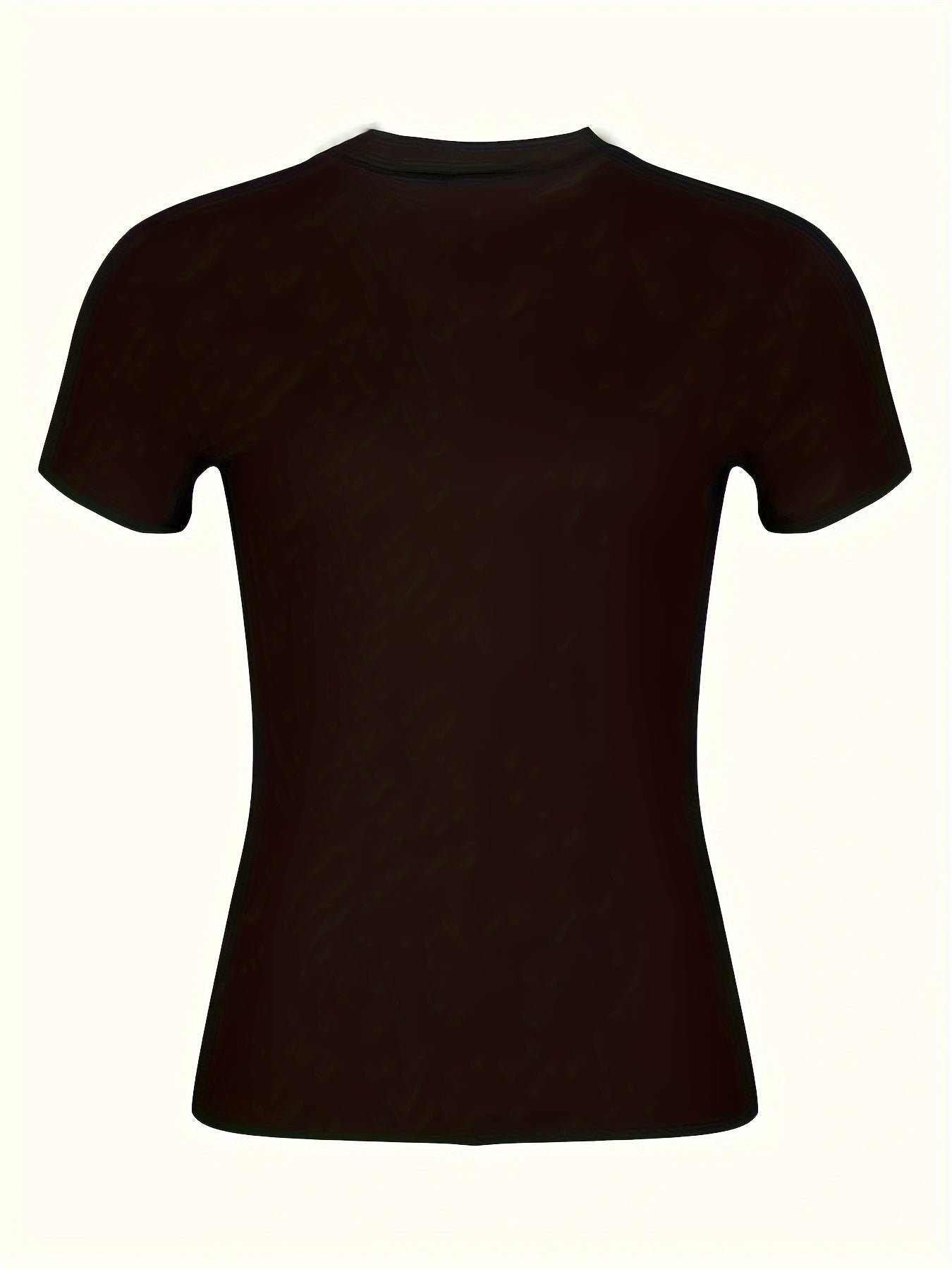 Solid color crew neck t-shirt for women, perfect for spring and summer.