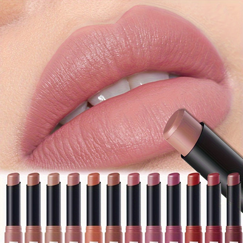 Smooth Velvet Matte Lipstick, Moisturizing, Easy to Apply with Natural Shine.