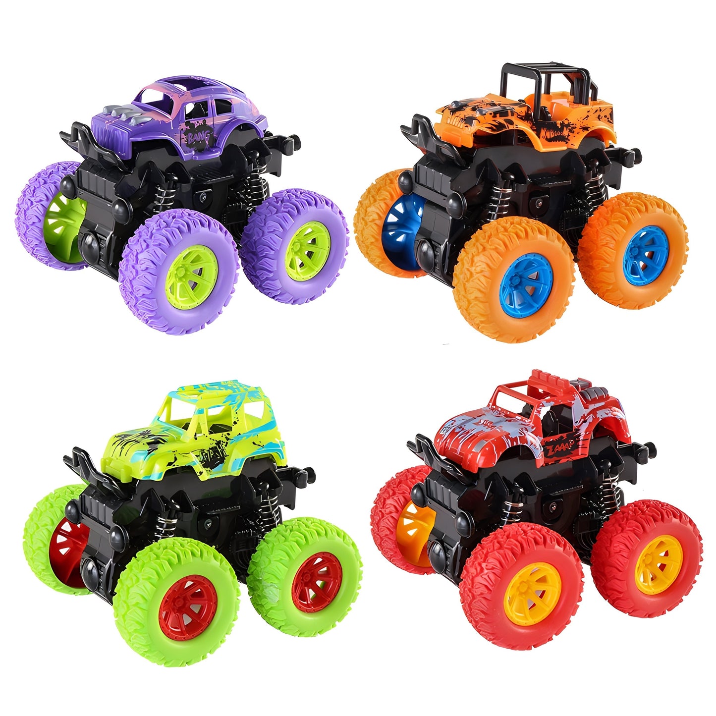 Inertia Off-Road Toy Climbing Car Model for Youngsters with Four-Wheel Drive and Random Patterns.