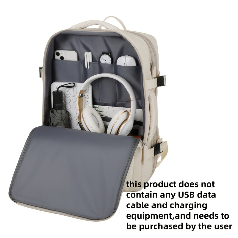 Durable, flight-approved backpack with laptop sleeve. Ideal for travelers and college students with USB charging port and trolley sleeve.