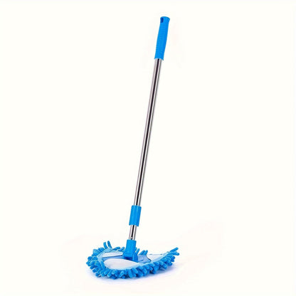 Telescopic Triangle Cleaning Mop - The Ultimate Multi-Surface Dust Removal Tool with a Long Handle and No Dead Corner, Made of Durable Plastic for Every Area of Your Home and Car