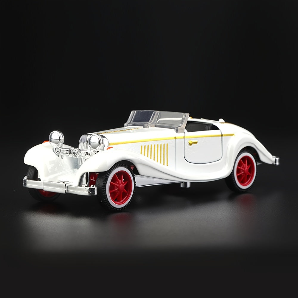 1:32 Scale Alloy Classic Retro Convertible Old Car Model Toy with Openable Door, Great Boy's Birthday Gift