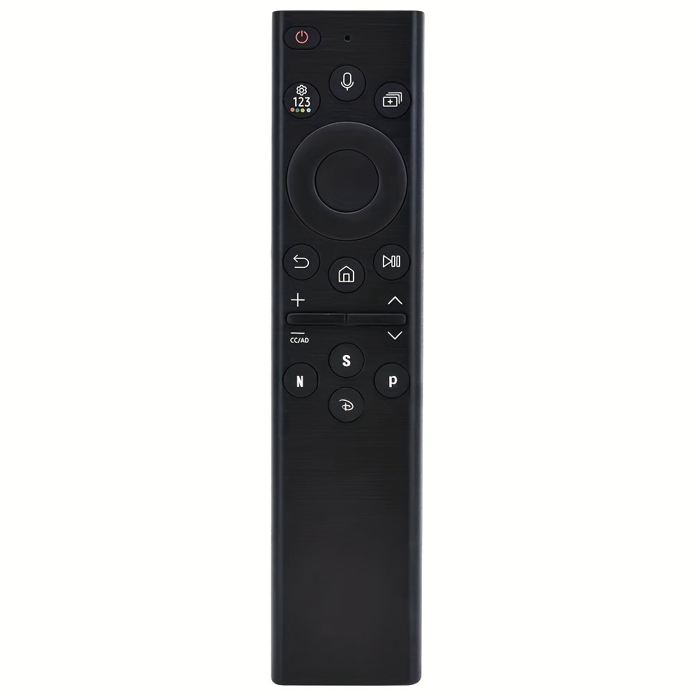 2022 model voice remote for Samsung Smart TV, compatible with 2018-2022 models, infrared & wireless, battery powered, voice search, battery not included.