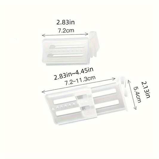 Set of 8 Adjustable Retractable Divider Clips for Organizing Kitchen Refrigerator Side Doors - Ideal for Sorting and Storage, Kitchen Organization Accessories