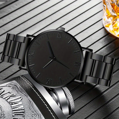 Men's stylish quartz watch with zinc alloy case and band, suitable for everyday wear and special occasions. Ideal gift.