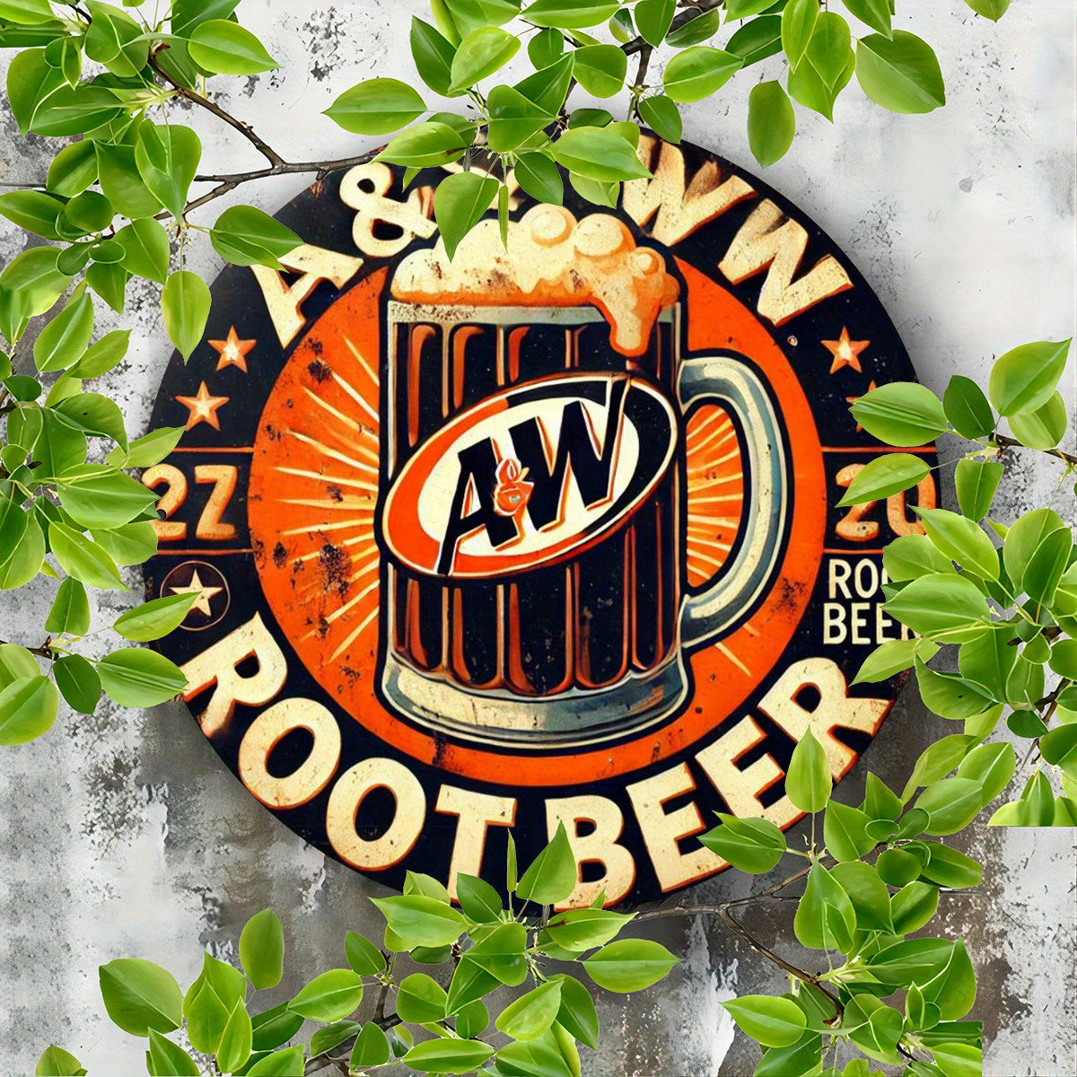 Personalize your home bar, cabin, man cave, or pub with the vintage rusty style iron painting of this personalized One Piece AW Root Beer Sign. Made from durable iron material, it will add a unique and rustic touch to any space.