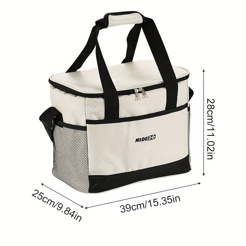 Durable PVC Insulated Delivery Bag - Large Capacity, Reusable Thermal Tote for Food, Drinks, Grocery Shopping, Camping, Outdoor Activities - Maintains Hot/Cold Temperatures - Ideal for Meal Delivery Services