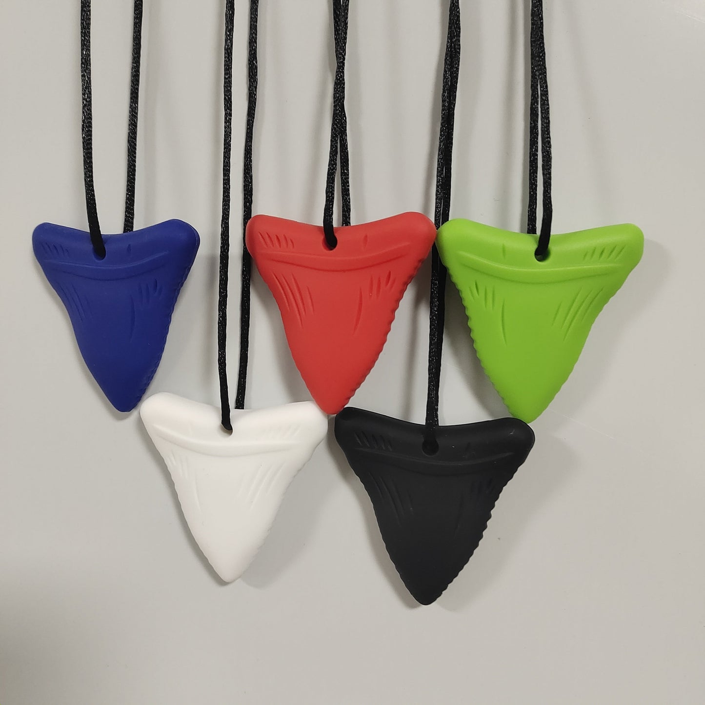 Shark Pendant Teether in 3pcs, 4pcs, and 5pcs Options - Food Grade Teething Pendant Necklace with Creative Design - Soft and Funny Teether