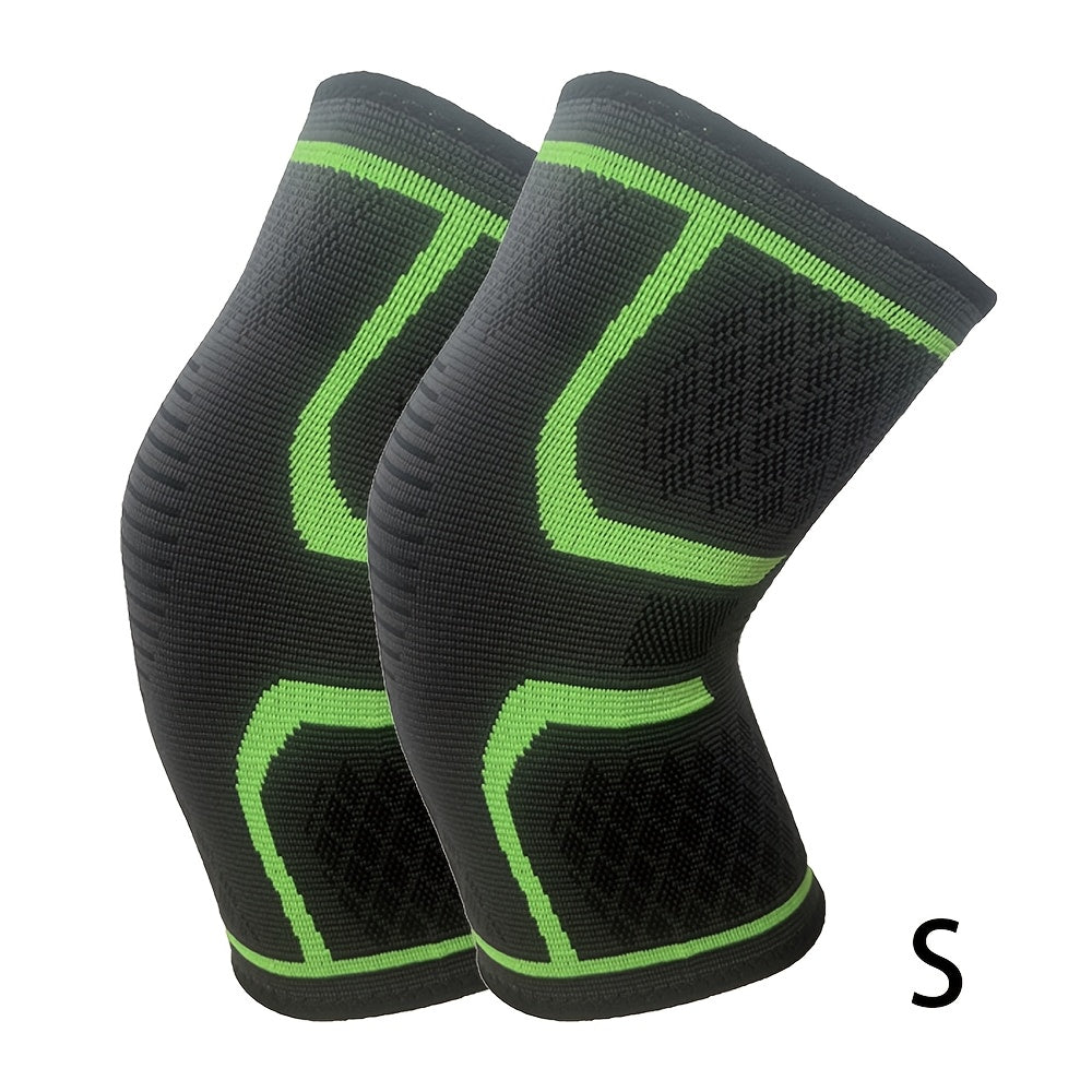 2-Pack Compression Anti-Slip Knee Pads for Running, Cycling, Weightlifting Fitness Training, Warm Knee Brace, Multiple Colors Available