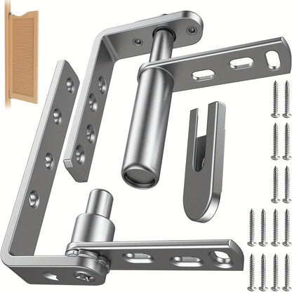 Single swinging door hinge for saloon and louvre doors, made of durable stainless steel with a self-closing mechanism. Thick 304 material for heavy-duty use. Includes one piece.