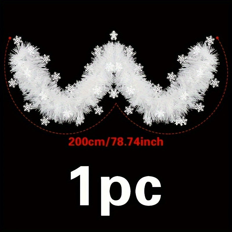 Thick white snowflake headband, classic wreath for various occasions, no lights included.