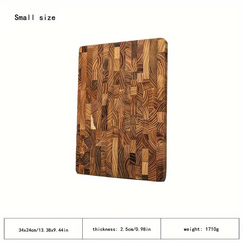 Rectangular Cutting Board made from Solid Teak Wood, Ideal for Kitchen Use. Features High-Quality Wood Core, Food-Safe, and Creative Splicing Design. Perfect for Holiday Entertaining, including Christmas, Halloween, Easter, Hanukkah, and Thanksgiving.