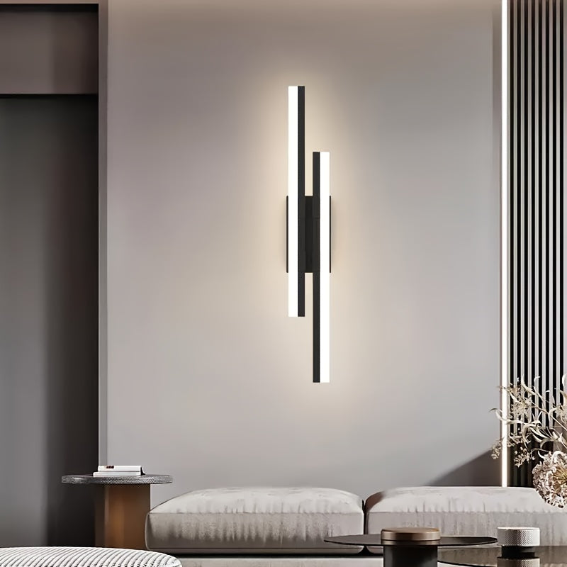 Sleek LED wall sconce with aluminum shade, flush mount, 3000K, hardwired for bedroom, 110V-240V.