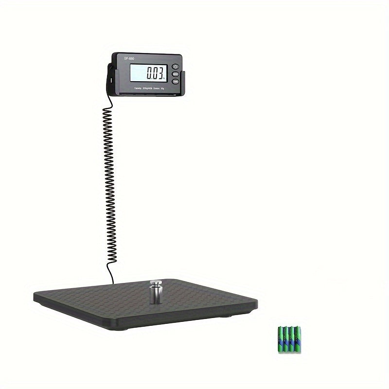 SF-880 Digital Postal Scale: 199.58 KG Capacity, ABS Platform with Anti-Slip Base, Large LCD Display, High Precision Sensor, Auto Zero/Power Off, Multi-Unit Mode, Includes 4 AA Batteries